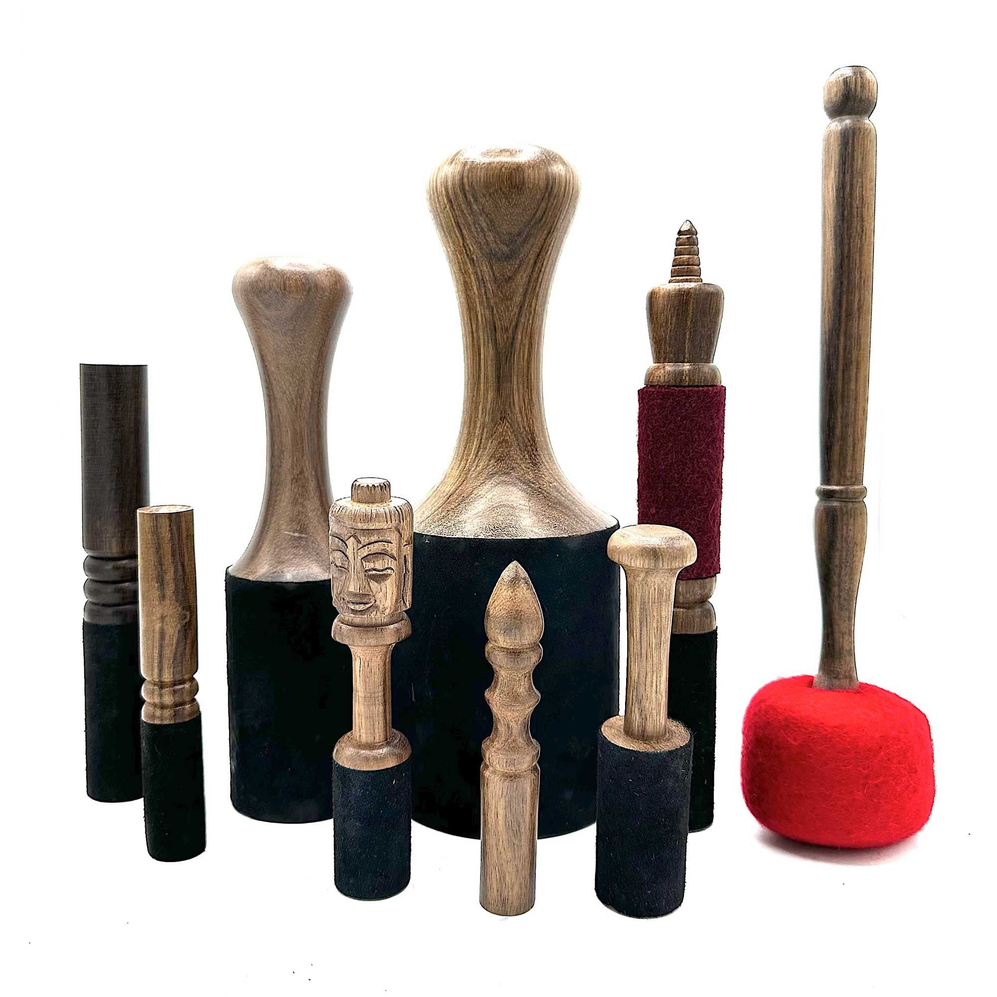 Palos para Cuencos Tibetanos y Gong ( 16 modelos y variantes )