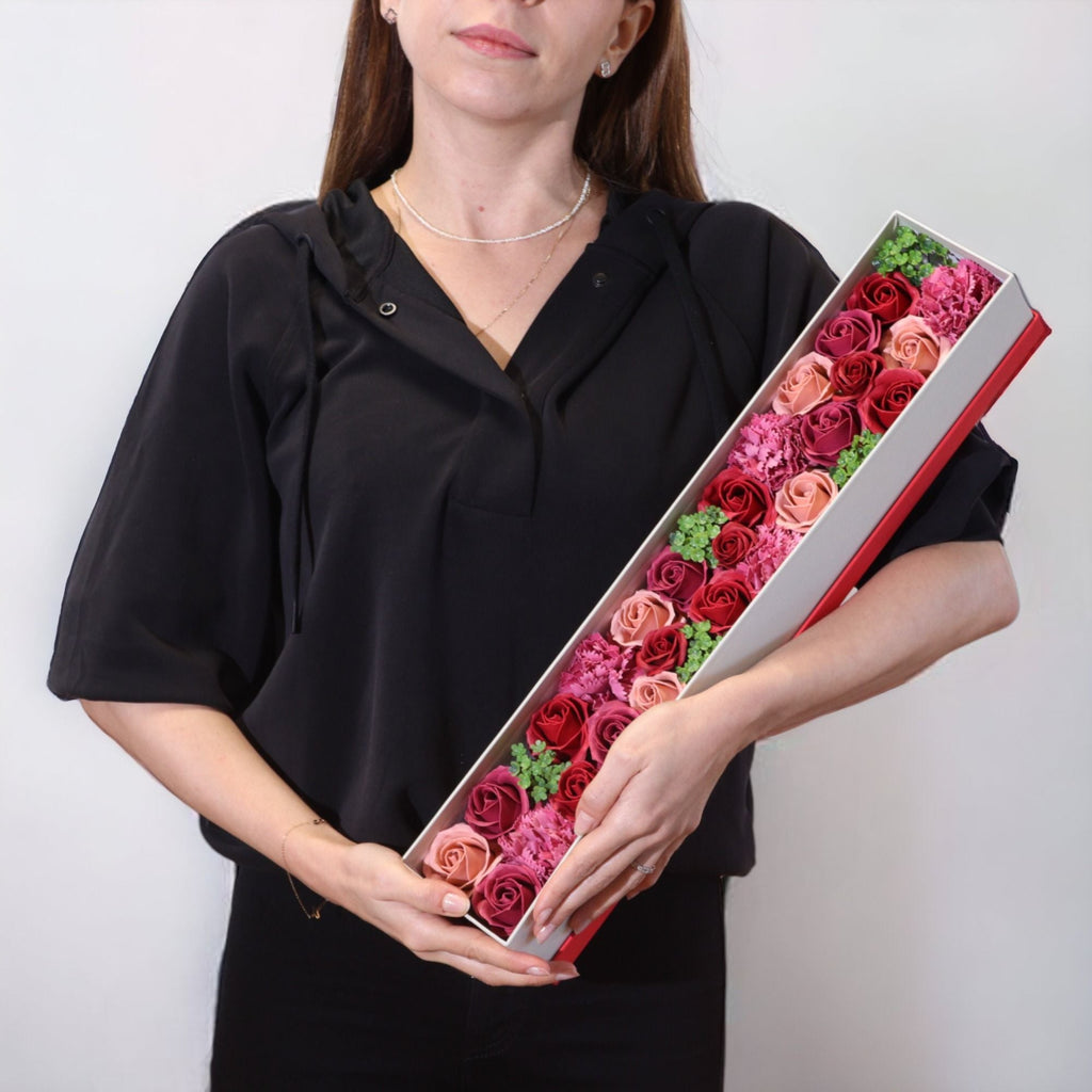 Flores de Jabón Celebraciones y Festejos -  Caja Extra Larga ( 7 modelos diferentes )