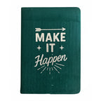 Cuaderno de terciopelo verde oscuro - 80 páginas - Haz que suceda