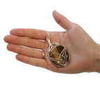 Collar de Gemas Envueltas en Cascada - Ojo de Tigre en bruto 4
