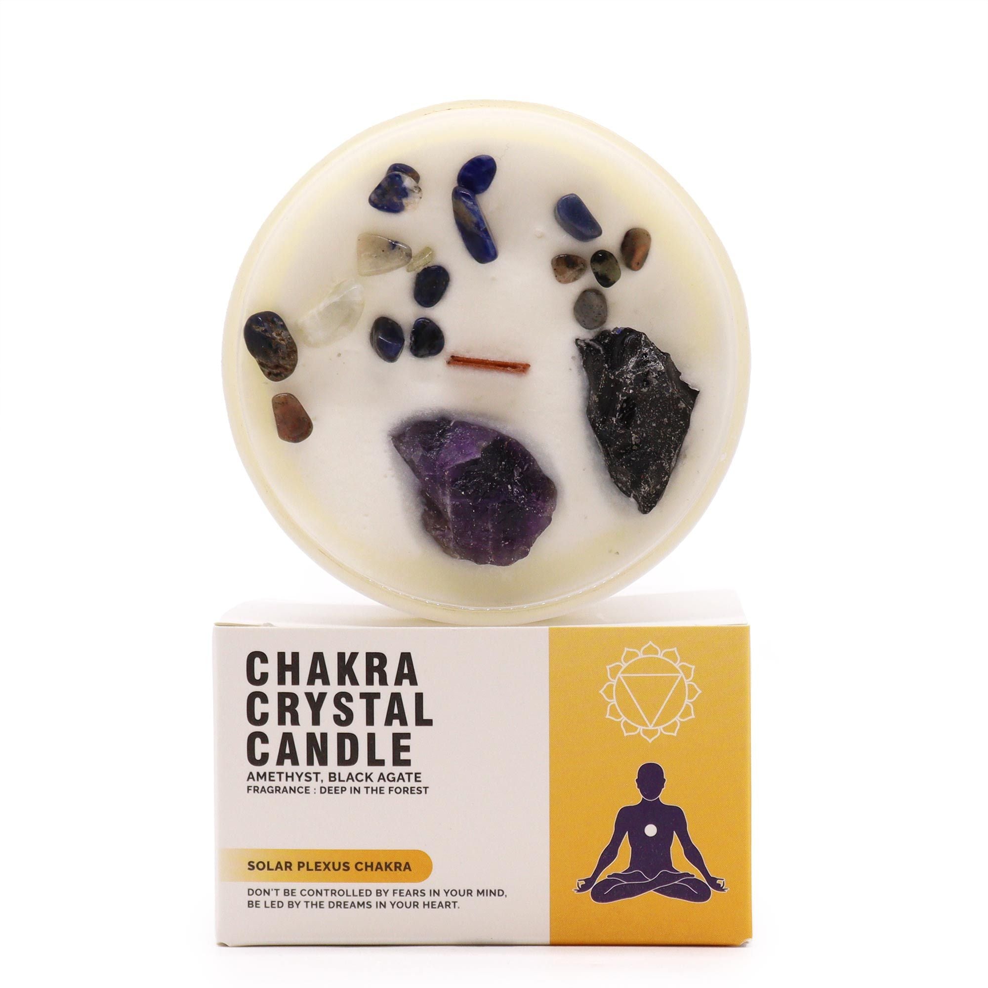 Vela de Chakra con Cristales Naturales ( 8 modelos )