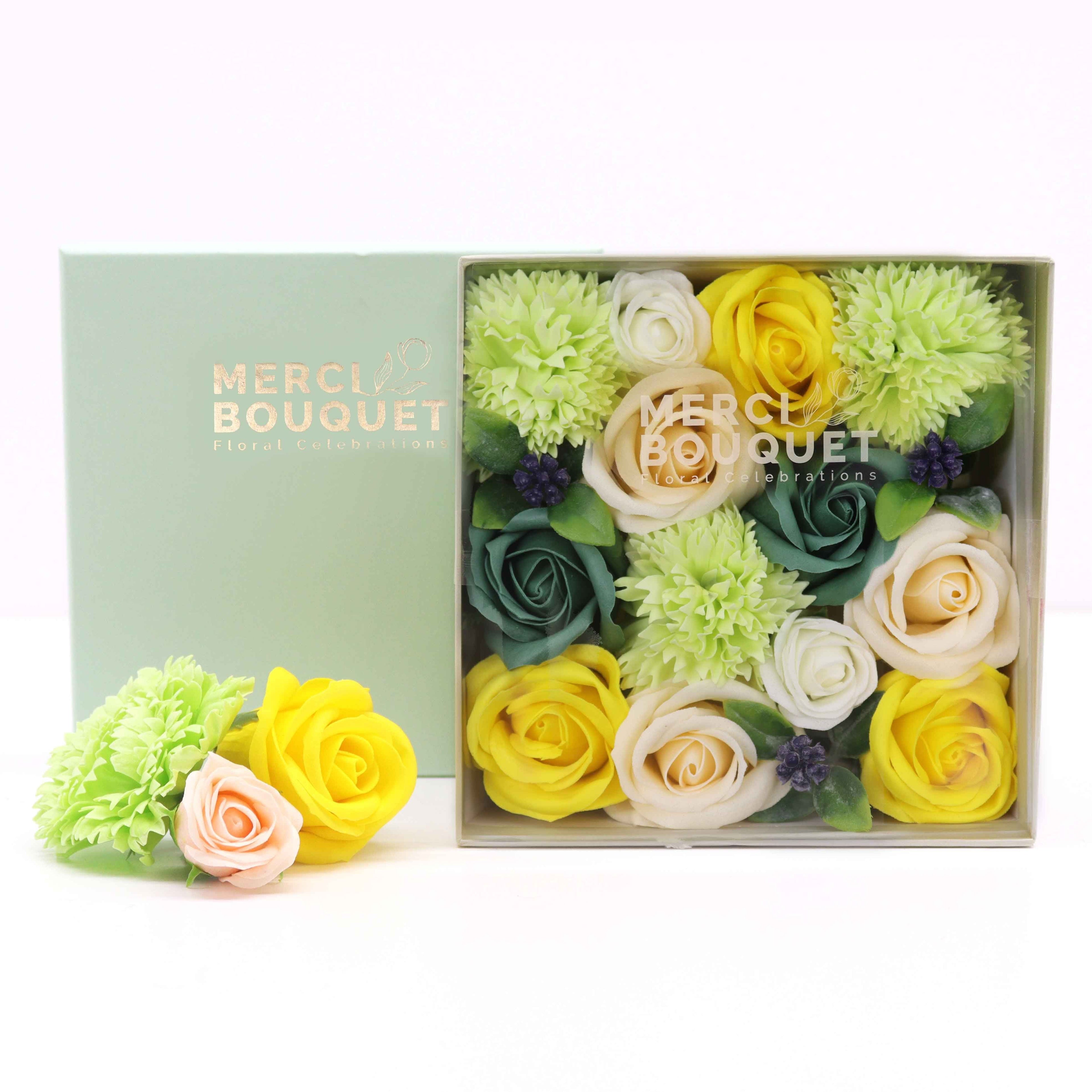 Flores de Jabón Celebraciones y Festejos - Caja Cuadrada ( 5 modelos )