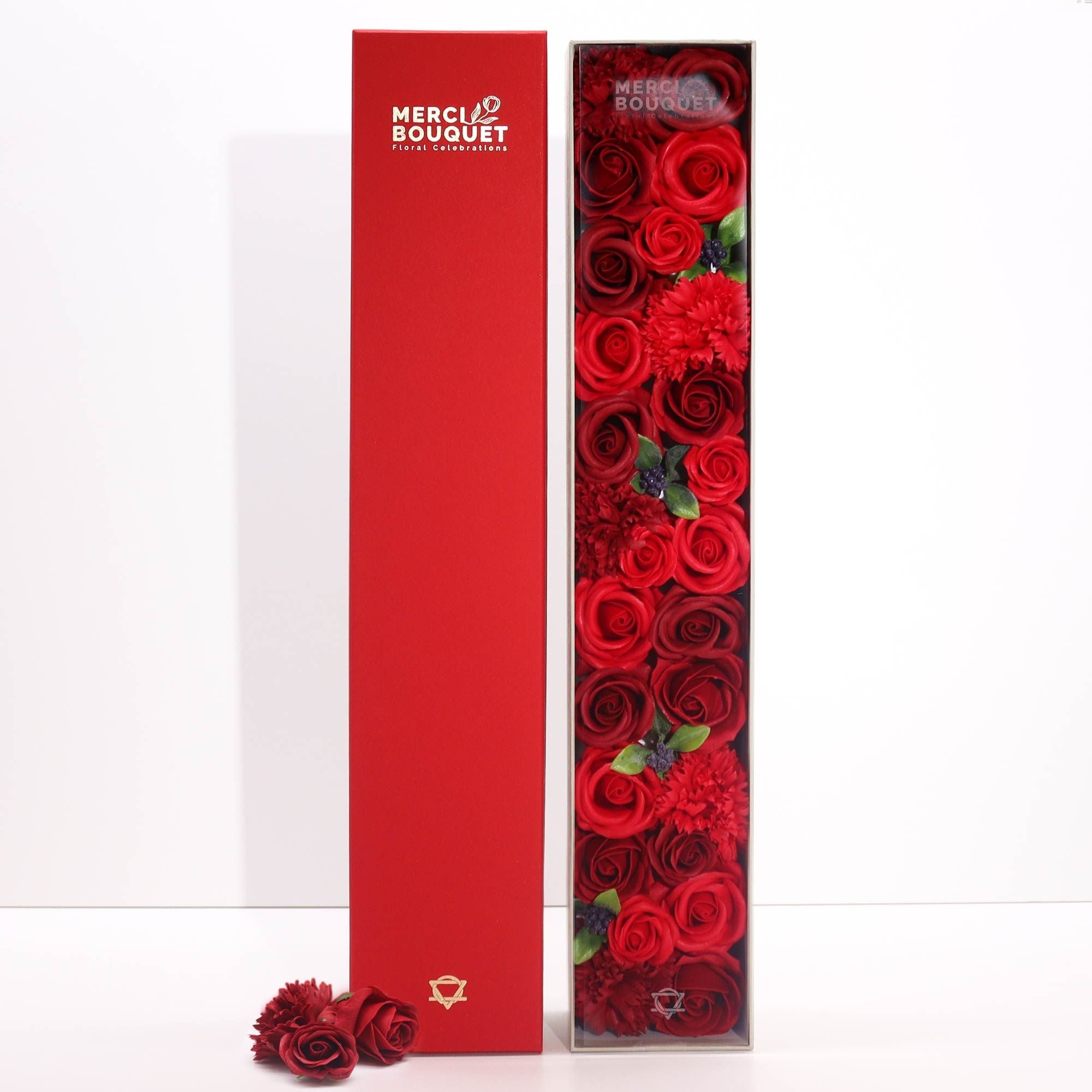 Flores de Jabón Celebraciones y Festejos -  Caja Extra Larga ( 7 modelos diferentes )