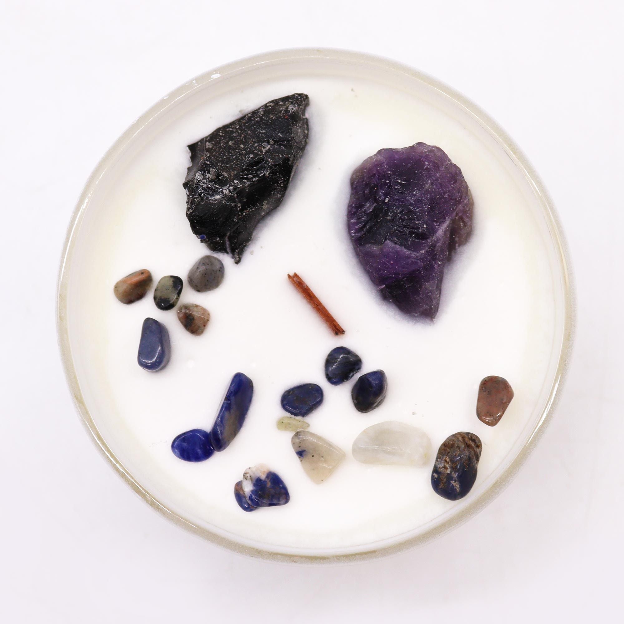 Vela de Chakra con Cristales Naturales ( 8 modelos )