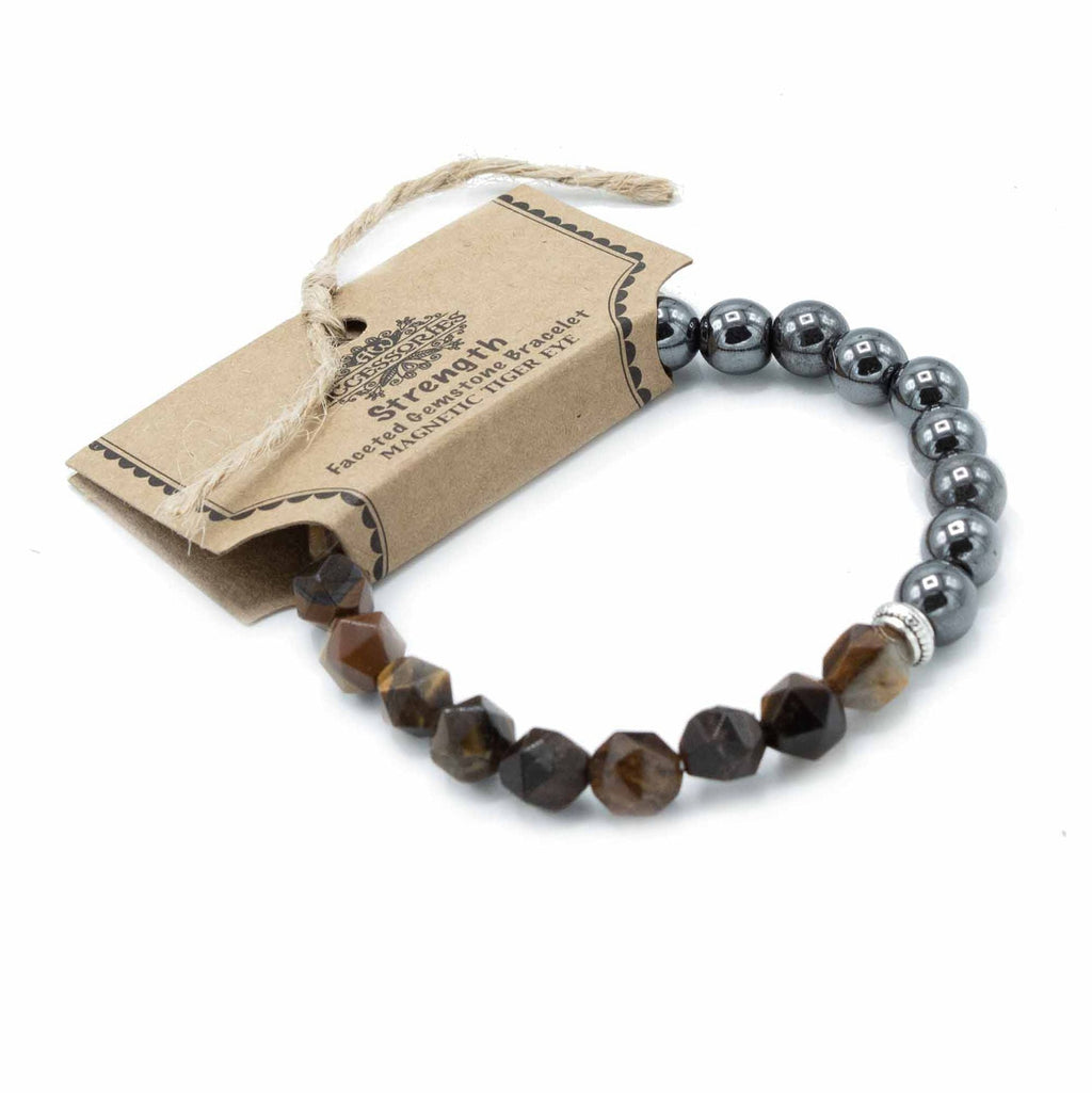 Pulsera de Piedras Naturales Facetadas – Ajuste Elástico ( 12 modelos )