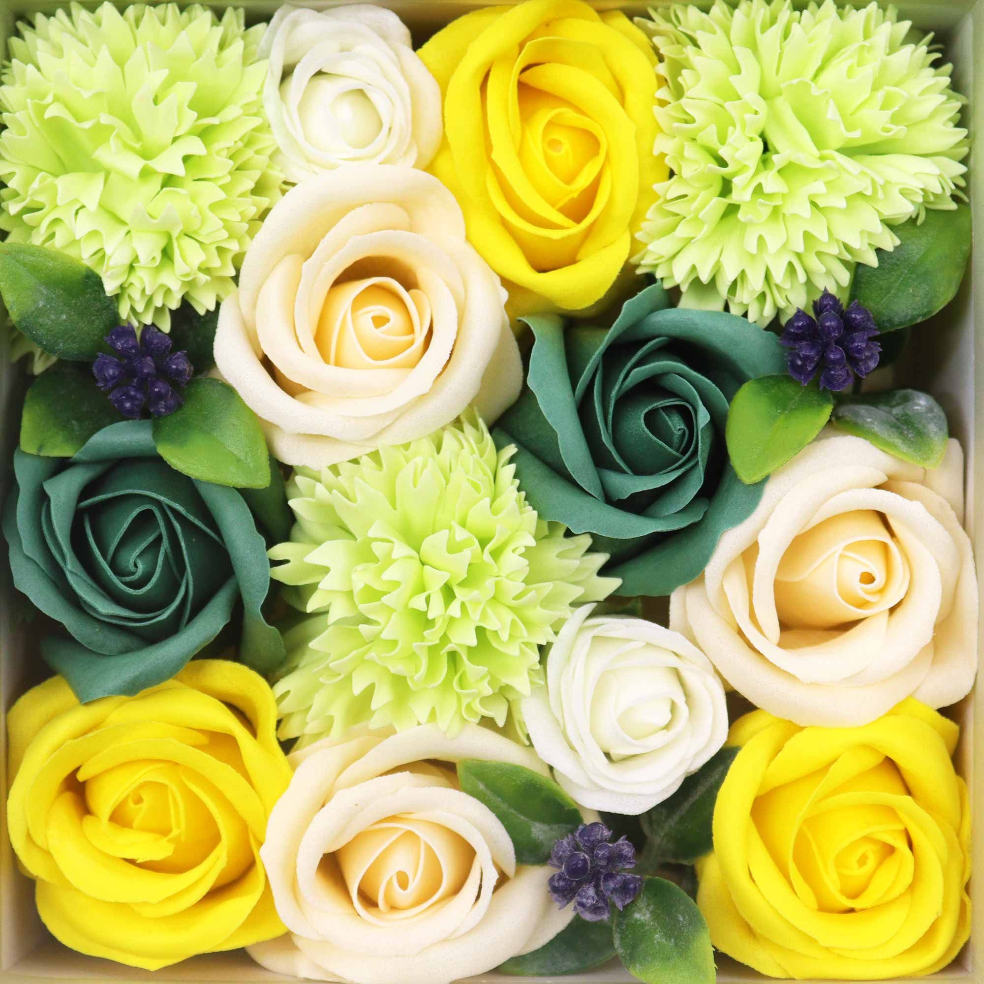 Flores de Jabón Celebraciones y Festejos - Caja Cuadrada ( 5 modelos )