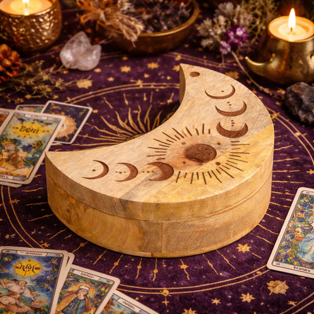 Caja de Tarot de Madera con Compartimentos ( 12 fabulosos modelos diferentes )