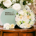 Caja Redonda - Bendiciones de Boda - Blanco y Marfil