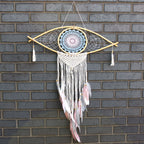 Atrapasueños - Lrg Macramé Ojo Azul / Blanco / Rosa