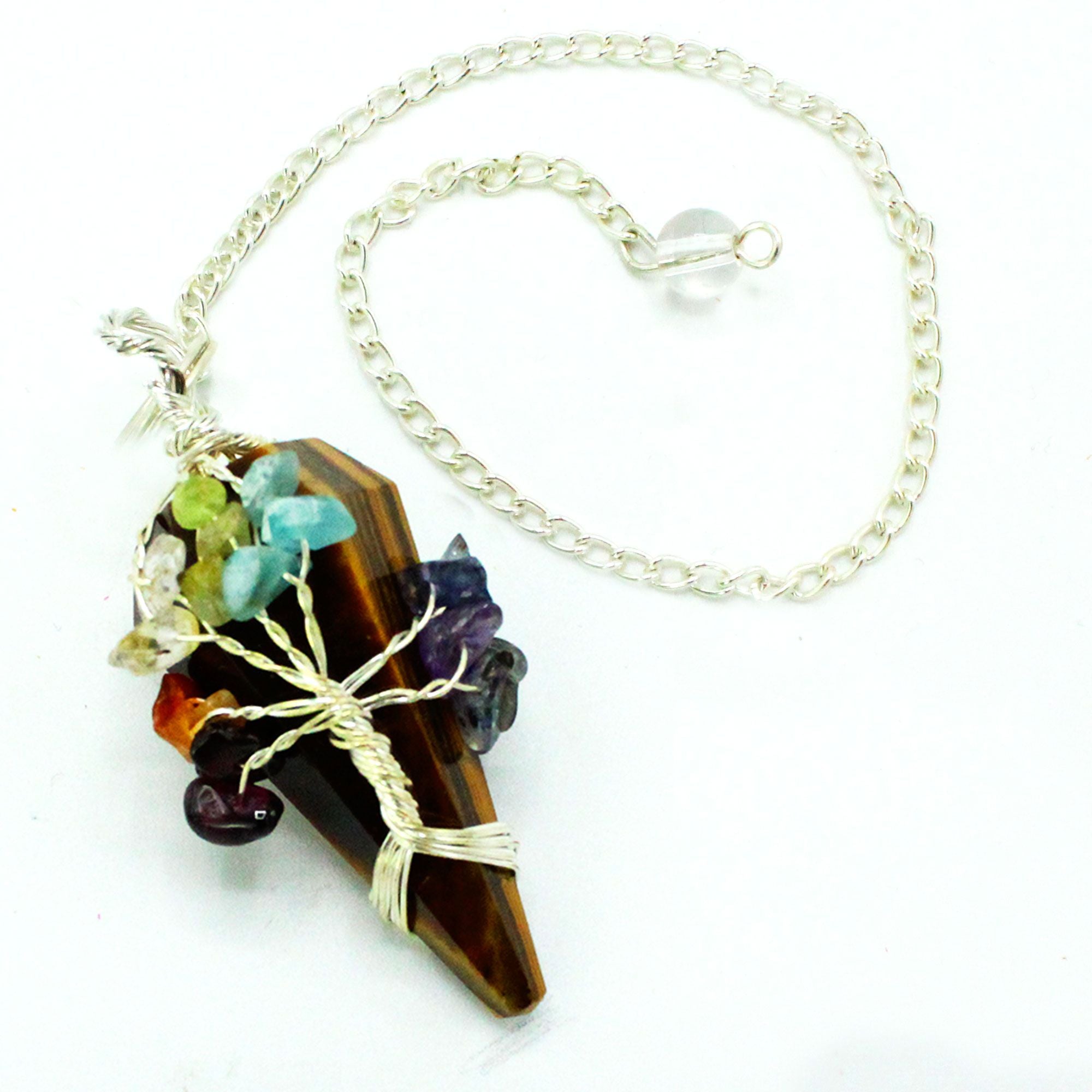 Péndulo de Piedras Preciosas con Cadena ( 16 modelos )