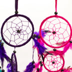 Atrapasueños Bali aro mediano - Turquesa/Rosa/Morado