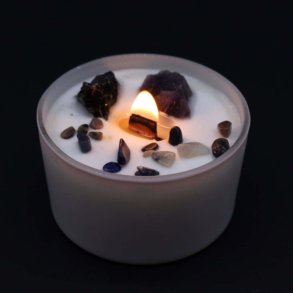 Vela de Chakra con Cristales Naturales ( 8 modelos )