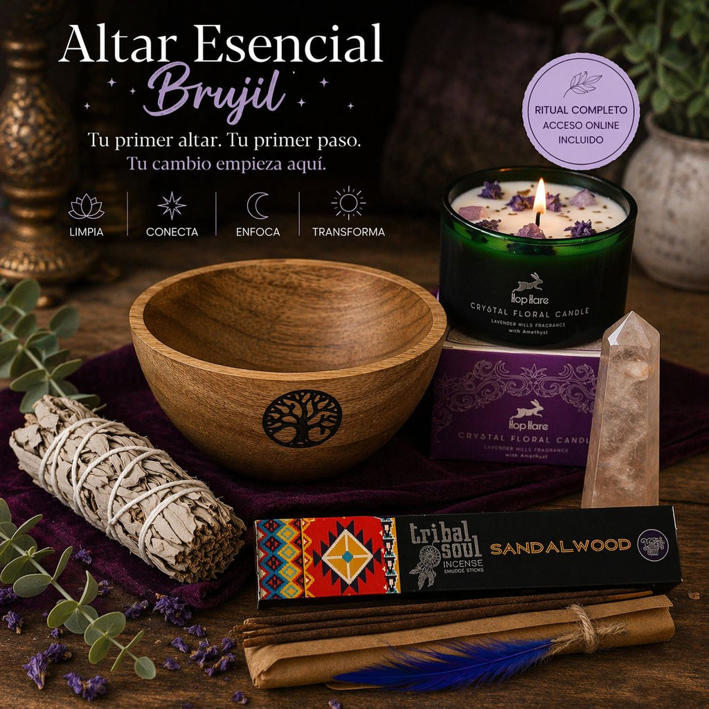 Altar Esencial Brujil – Kit de Inicio Espiritual y Limpieza Energética.
