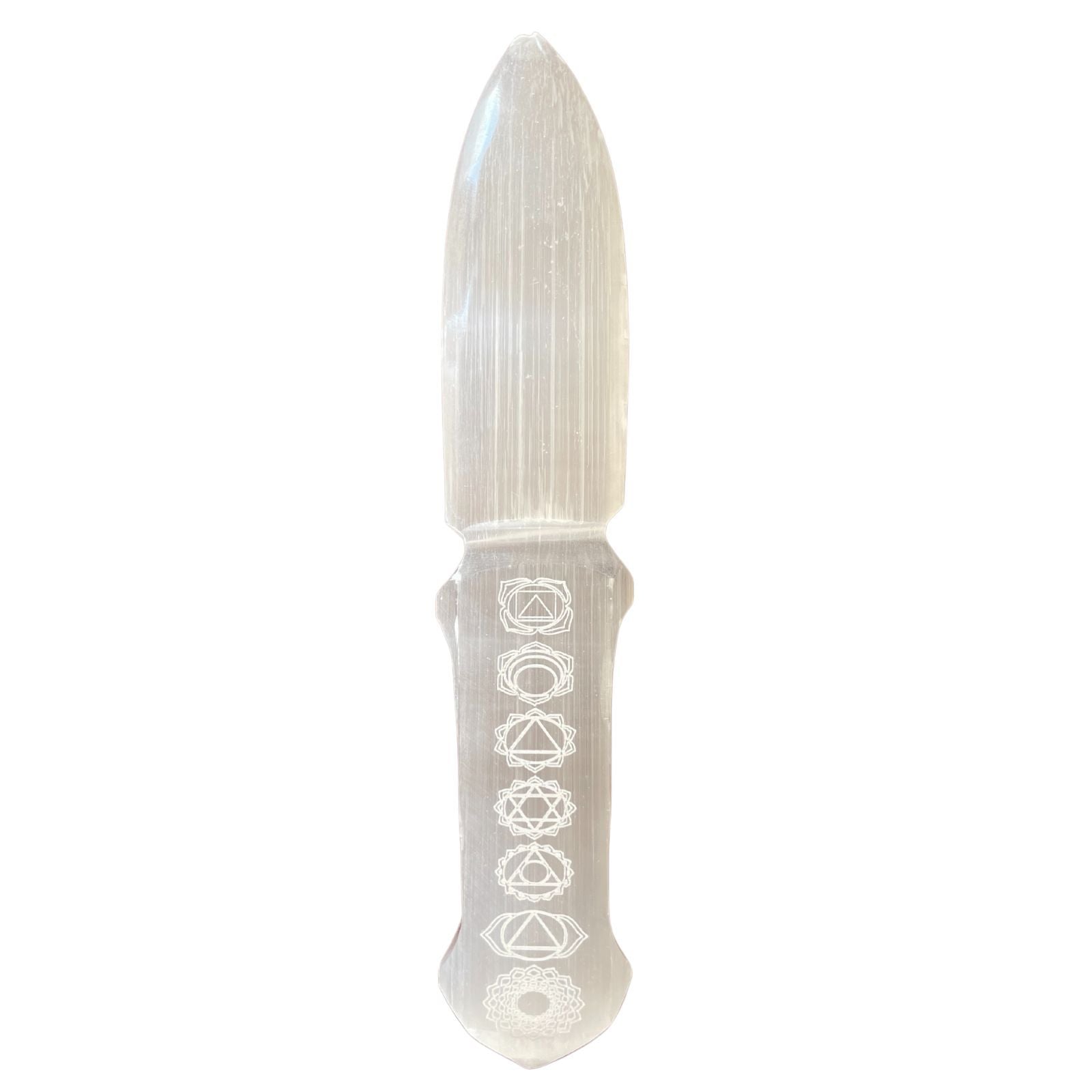 Cuchillo Ritual de Selenita Natural ( 4 modelos diferentes )