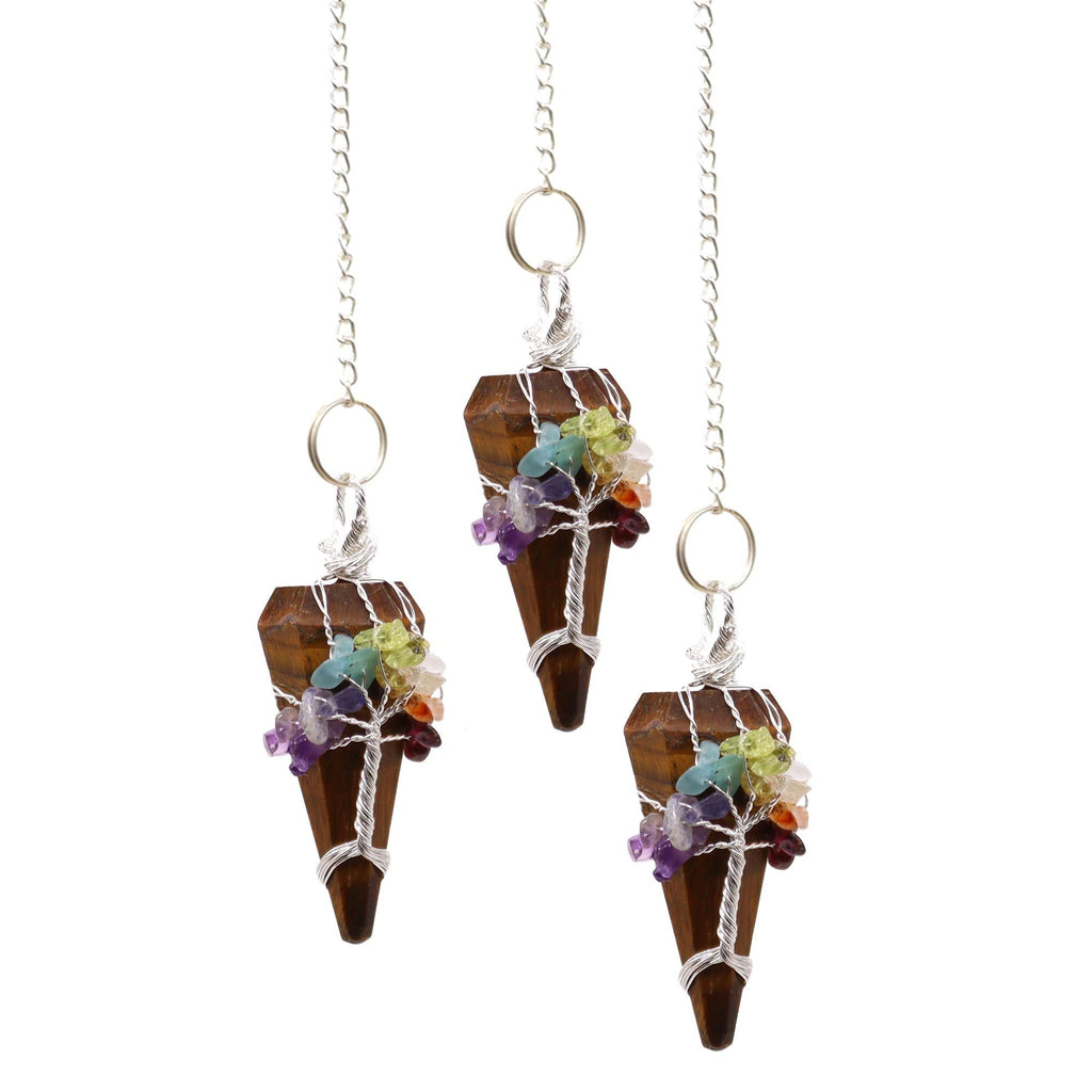 Péndulo de Piedras Preciosas con Cadena ( 16 modelos )