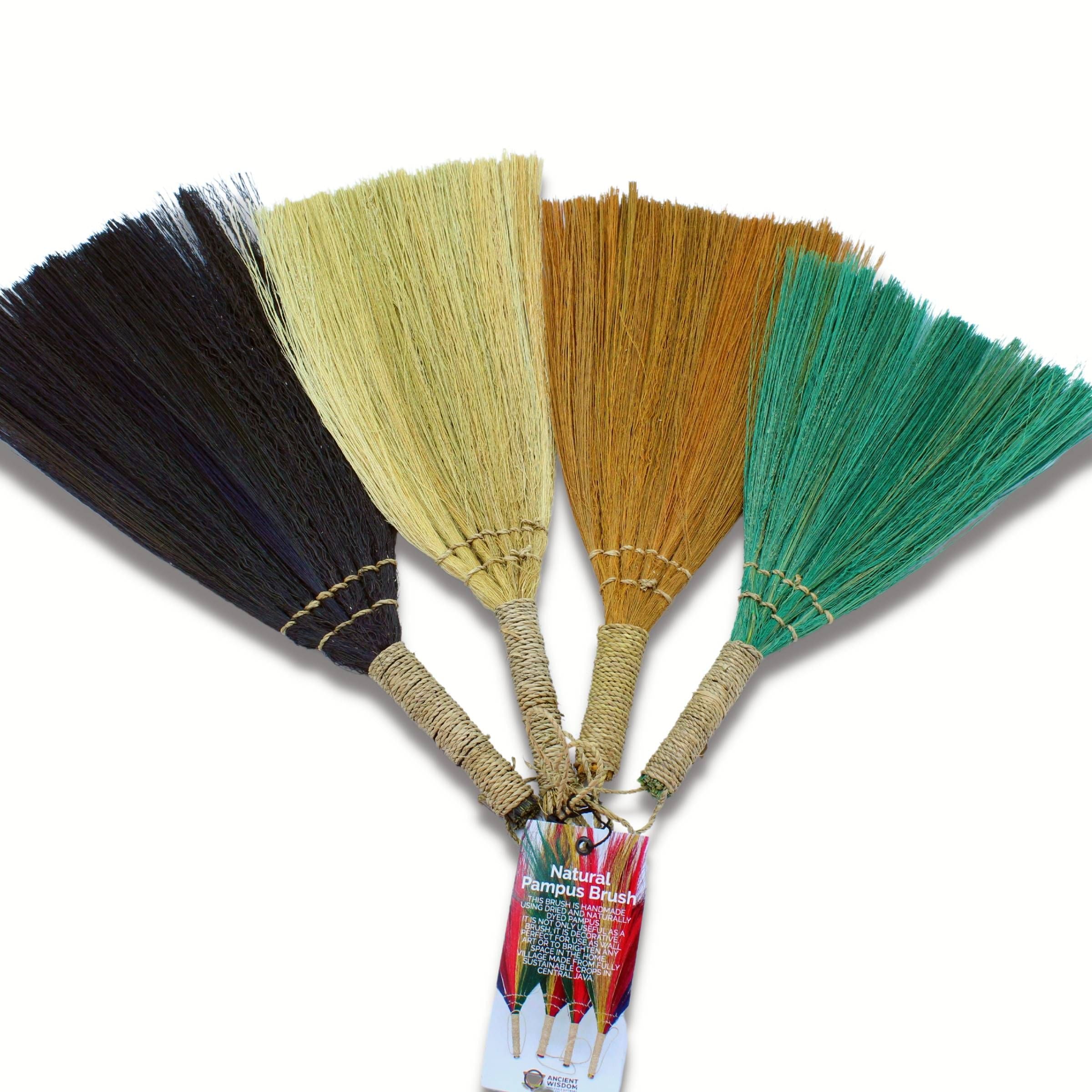 Set 4 - Escoba Ritual en Abanico de Pampas - Colores y tamaños Mixtos