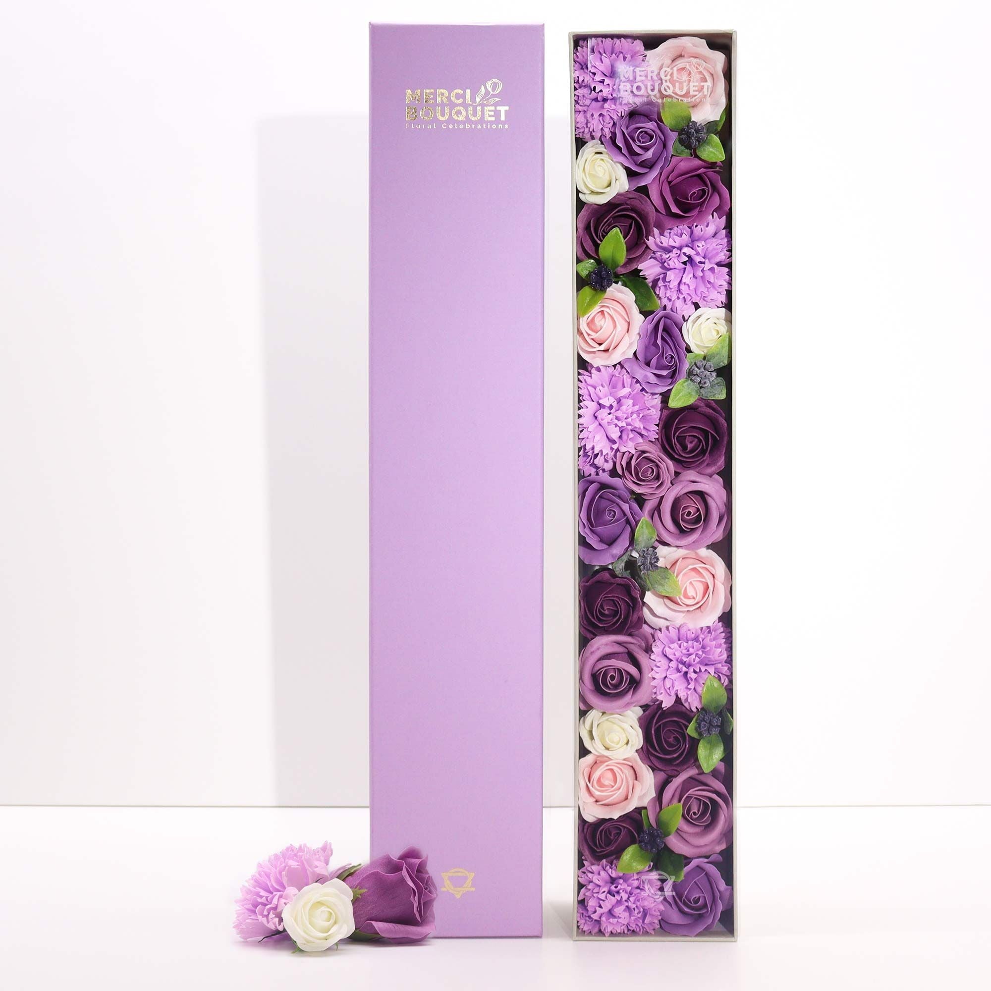 Flores de Jabón Celebraciones y Festejos -  Caja Extra Larga ( 7 modelos diferentes )