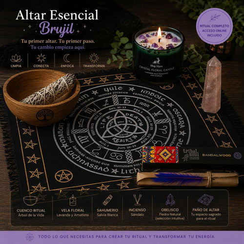 Altar Esencial Brujil – Kit de Inicio Espiritual y Limpieza Energética.