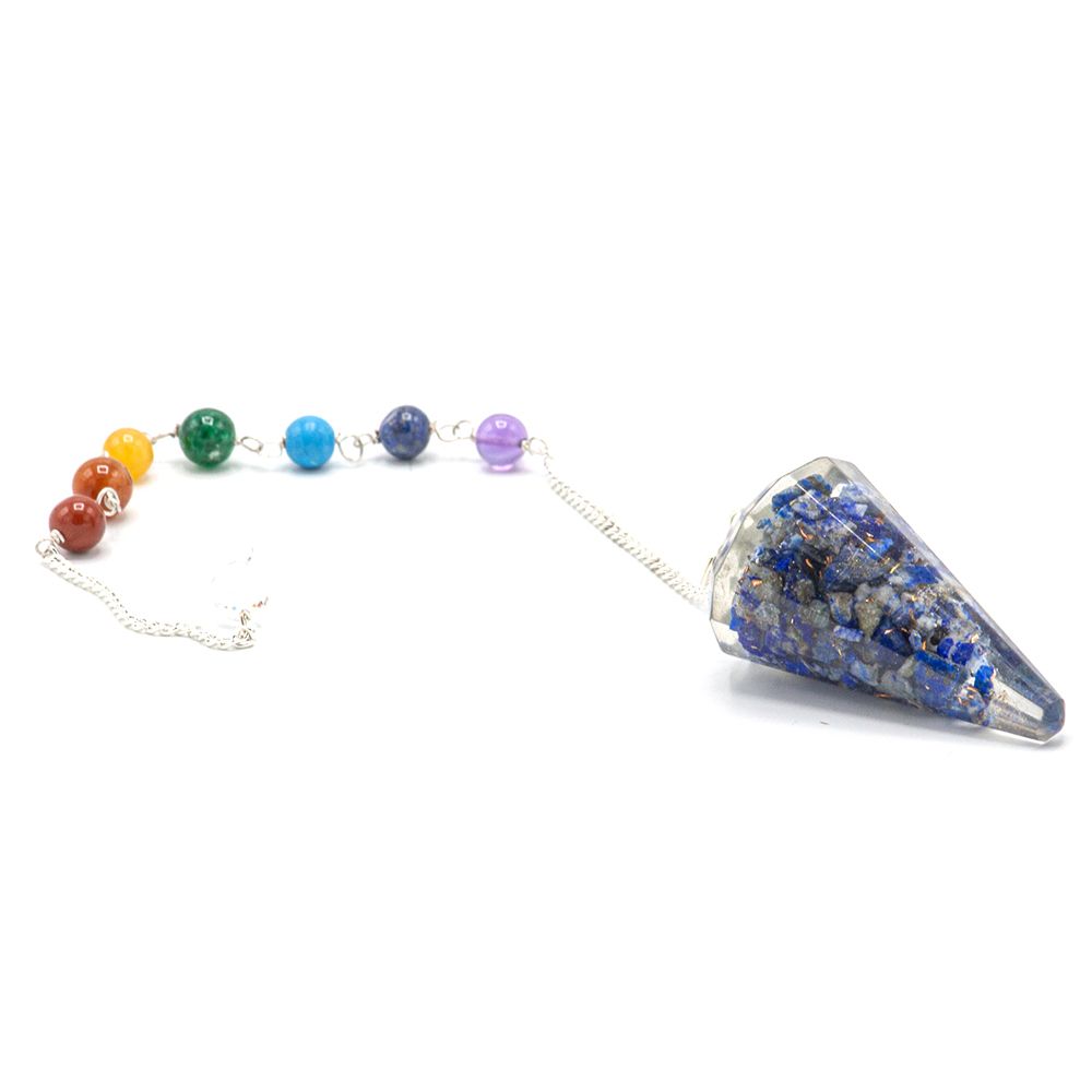 Péndulo de Orgonita 7 Chakras (Hecho a Mano) ( 12 modelos )