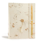 Cuaderno de flores mixtas de Lokta grande (21x15cm) - 45 hojas - incluye marcador