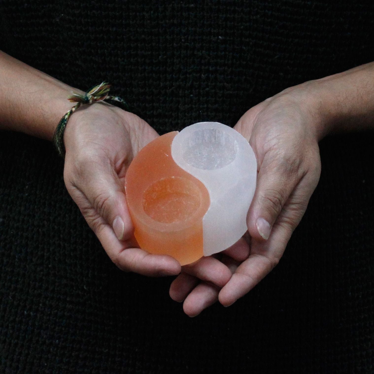 Candelero de Selenita Natural – Porta Velas de Energía y Luz ( 8 modelos diferentes )