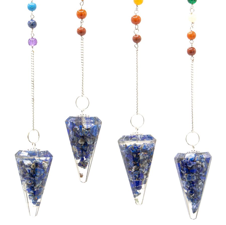 Péndulo de chakra del Poder de orgonita - Lapis