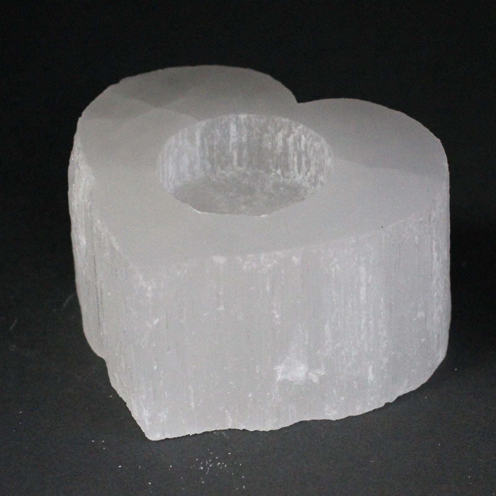Candelero de Selenita Natural – Porta Velas de Energía y Luz ( 8 modelos diferentes )
