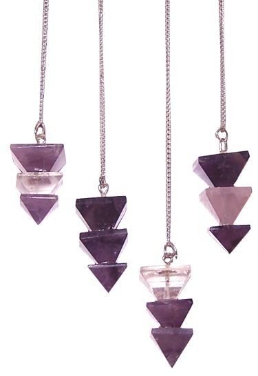 Péndulos Especiales de Cristal Natural ( 8 modelos diferentes )