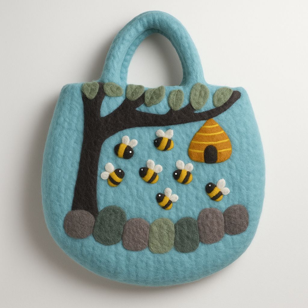 Bolsos y Estuches (15cm-12cm) de Fieltro Natural ( 20 modelos )