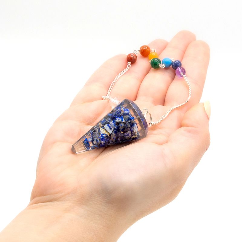 Péndulo de chakra del Poder de orgonita - Lapis
