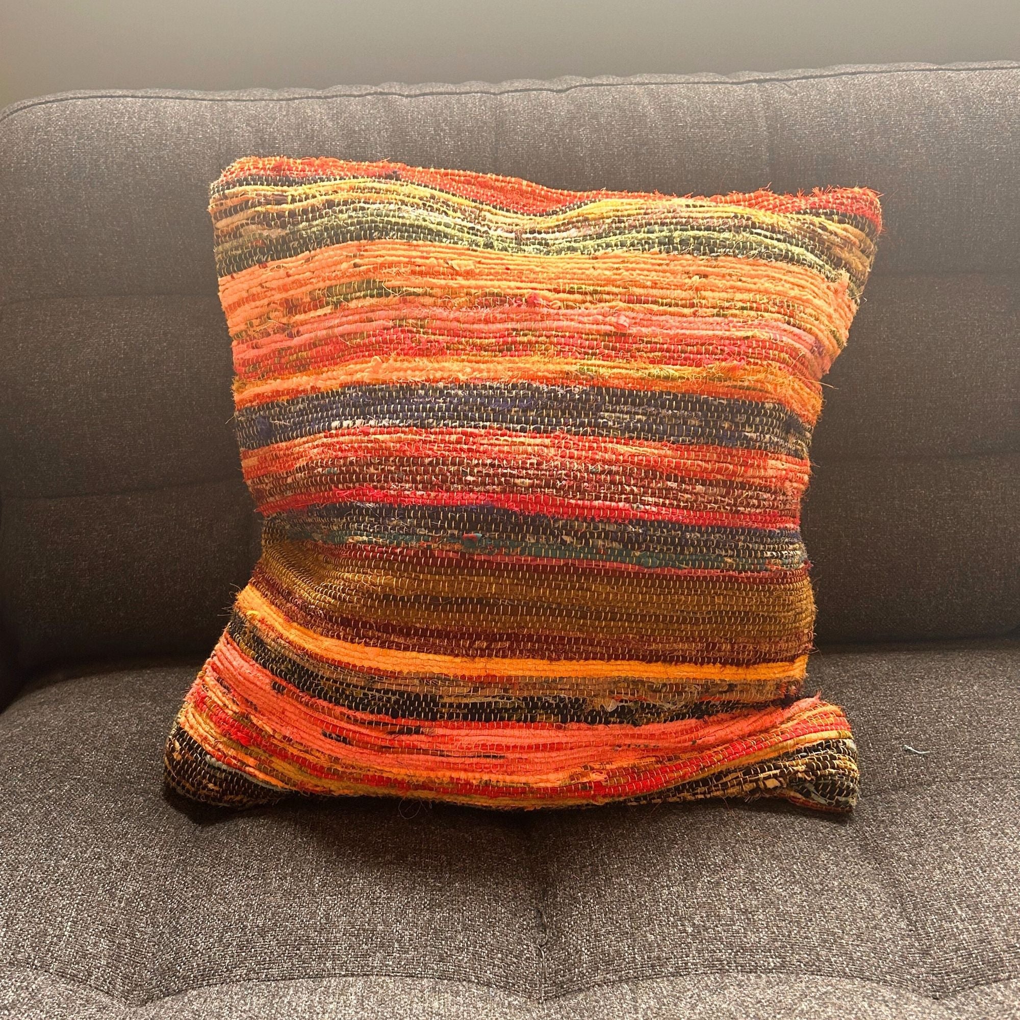 Funda para Cojín de Tapete Reciclado - 40x40cm