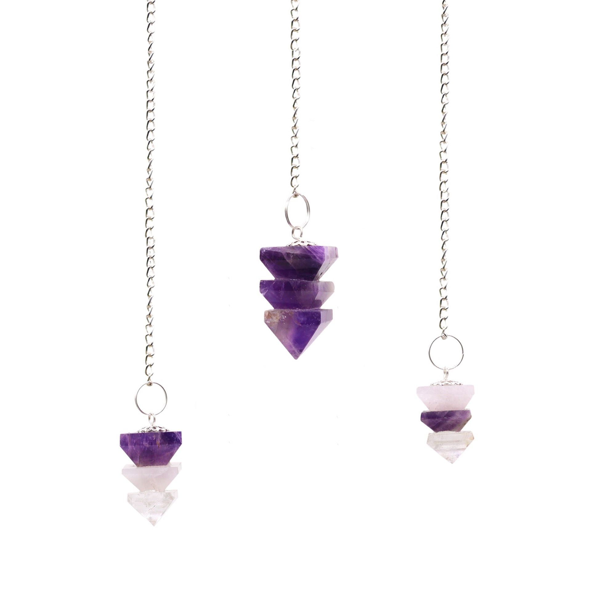 Péndulos Especiales de Cristal Natural ( 8 modelos diferentes )