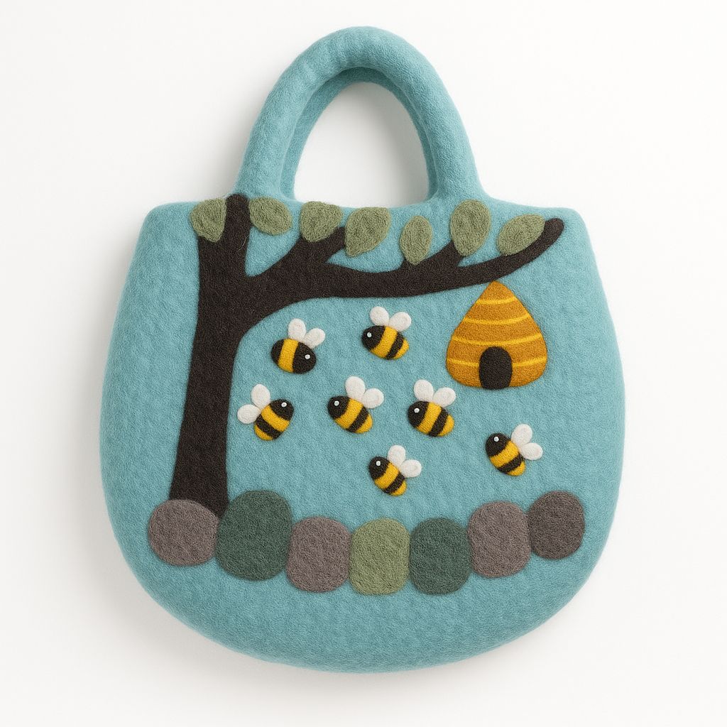 Bolsos y Estuches (15cm-12cm) de Fieltro Natural ( 20 modelos )