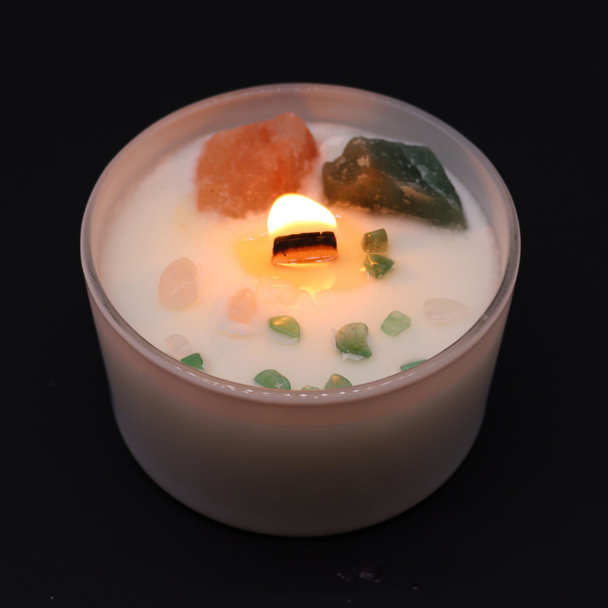 Vela de Chakra con Cristales Naturales ( 8 modelos )