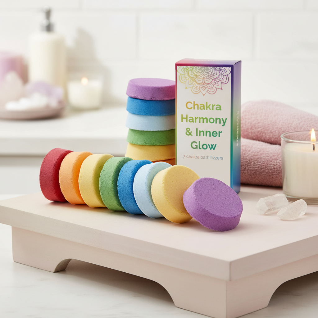 Bombas de baño Chakra - Caja grande - Armonia de los Chakras y Resplandor Interior