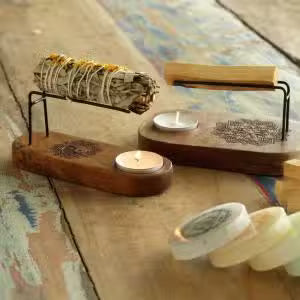 Calentador de Palo Santo en Madera de Teca ( 11 modelos )