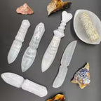 Cuchillo Ritual de Selenita Natural ( 4 modelos diferentes )