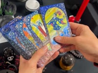 Conjunto de cartas de Tarot con foil azul - Mandala - con folleto