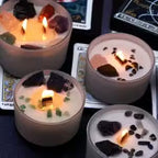 Vela de Chakra con Cristales Naturales ( 8 modelos )